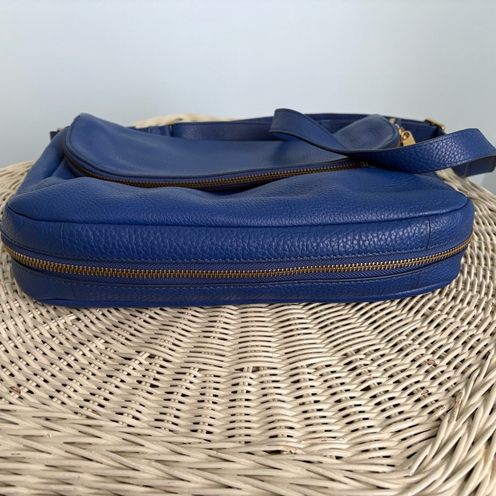 Fossil Blue Leather Preston Crossbody Bag - Picture 6 of 12